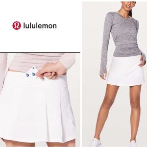 lululemon Pace Rival II Classic White Mini Skirt